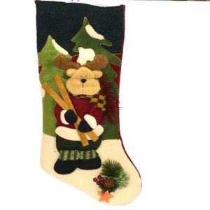 Prima Creations 2006 Country Look Christmas Stocking Home Decor Woodland